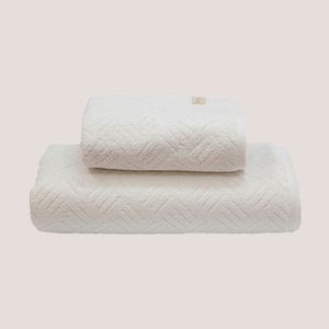 Toalla de baño Ambar 100% algodón de 530 gr/m2 color blanco