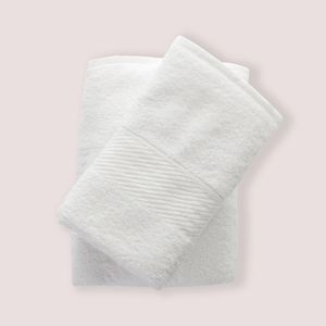 Toalla de baño Prisma 100% algodón de 400gr/m2 Blanca