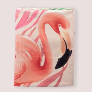 Toalla Playera 100% algodón estampado Flamingo